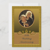 De gouden 50ste Uitnodiging van de Partij van het (Voorkant)