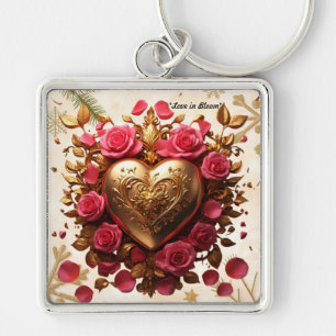 De gouden aanraking van de liefde sleutelhanger