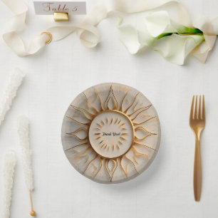 De gouden aanraking van de zon papieren kommen