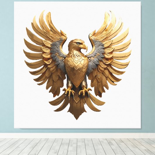 De Gouden Adelaar Canvas Afdruk (Insitu (Houten vloer))
