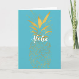 De gouden Ananas van Aqua Aloha Kaart