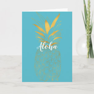 De gouden Ananas van Aqua Aloha Kaart