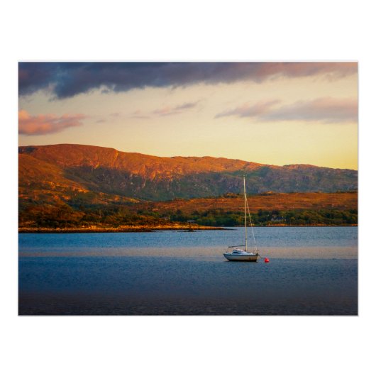 De gouden avond over Kenmare Bay Perfect Poster (Voorkant)