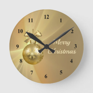 De gouden Bal van Kerstmis Ronde Klok