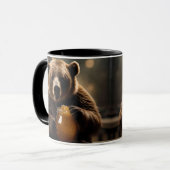 De gouden beer en zijn gouden honingpot. mok (Voorkant links)