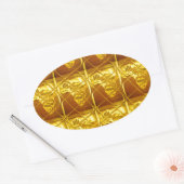 De gouden belofte van Afrika Ovale Sticker (Envelop)