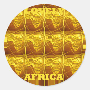 De gouden belofte van Afrika Ronde Sticker