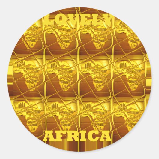 De gouden belofte van Afrika Ronde Sticker (Voorkant)