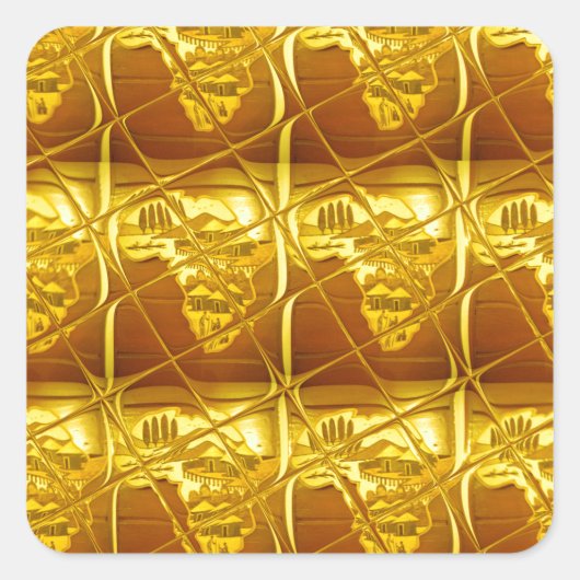 De gouden belofte van Afrika Vierkante Sticker (Voorkant)