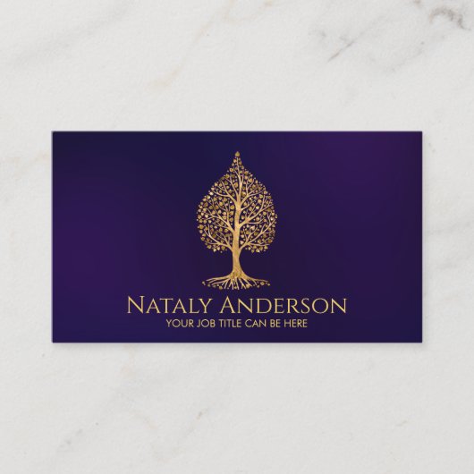 De Gouden Bodhi boom Visitekaartje (Voorkant)
