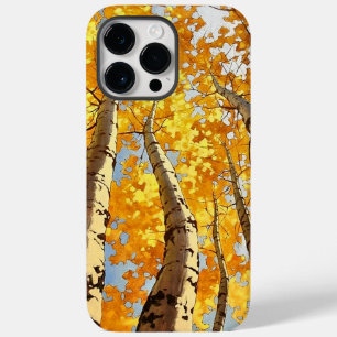 De gouden boom tijdens het seizoen van de herfst Case-Mate iPhone 14 pro max hoesje
