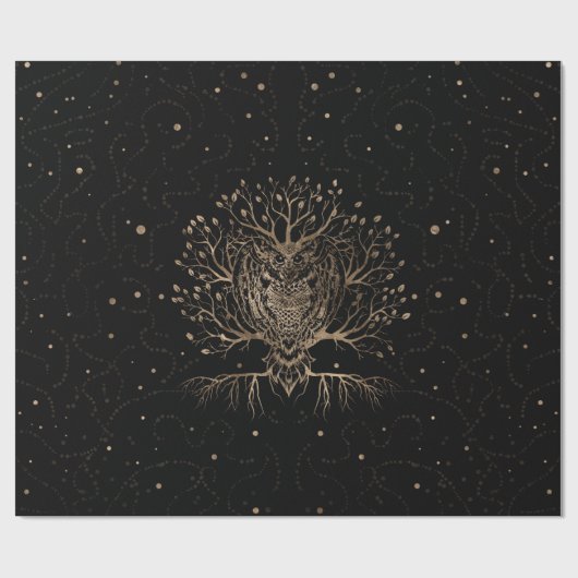 De gouden boomgaard cadeaupapier (Vlak)