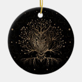 De gouden boomgaard keramisch ornament (Voorkant)