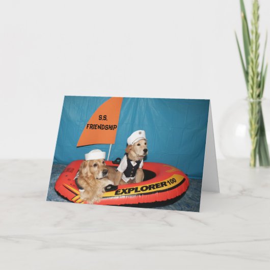 De gouden Boot van de Vriendschap Kaart (Voorkant)