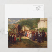 De gouden bruiloft (olie op doek) briefkaart (Voorkant / Achterkant)