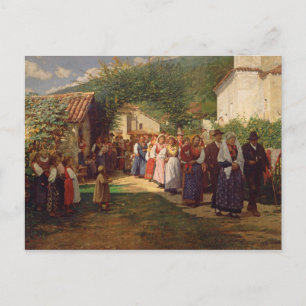 De gouden bruiloft (olie op doek) briefkaart