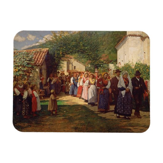De gouden bruiloft (olie op doek) magneet (Horizontaal)
