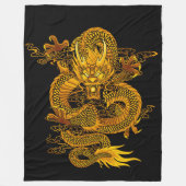 De gouden Chinese Draak van de Keizer Fleece Deken (Voorkant)