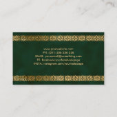 De gouden Dara Keltische knoop Visitekaartje (Achterkant)