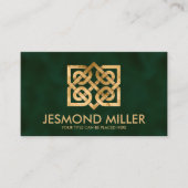 De gouden Dara Keltische knoop Visitekaartje (Voorkant)