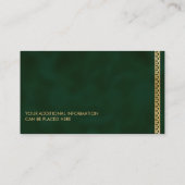 De gouden Dara Keltische knoop Visitekaartje (Achterkant)