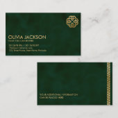 De gouden Dara Keltische knoop Visitekaartje (Voorkant / Achterkant)