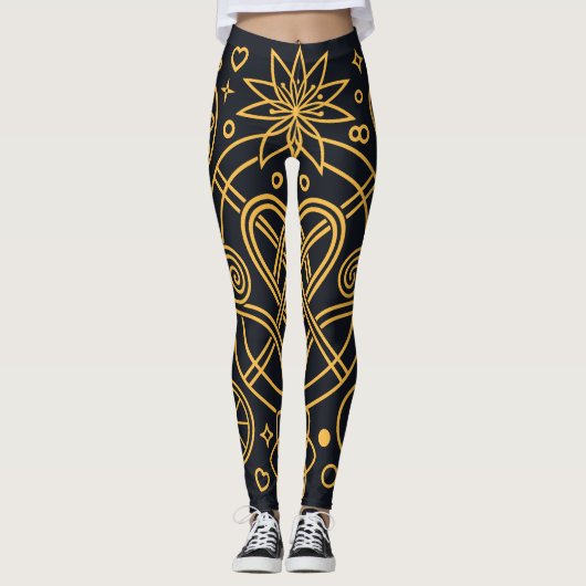 De gouden draad van de liefde leggings (Voorkant)
