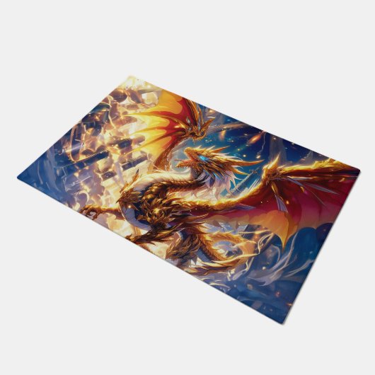 De gouden draak deurmat (Schuin)