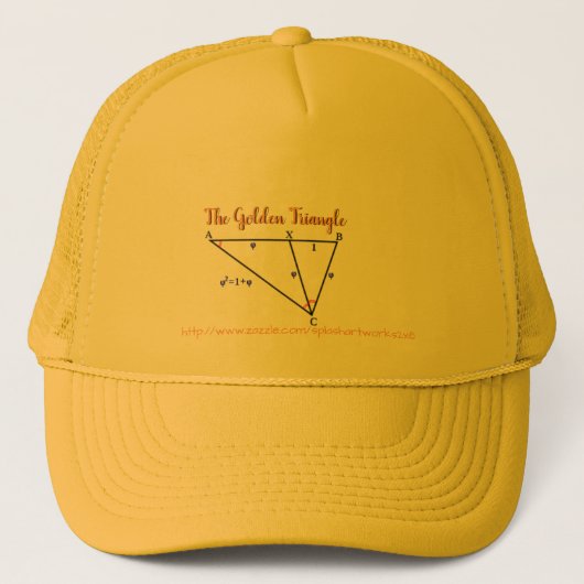 "De gouden driehoek" Trucker Pet (Voorkant)