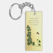 De gouden Dromen van de Klaver Sleutelhanger (Voorkant Links)