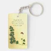 De gouden Dromen van de Klaver Sleutelhanger (achterkant)