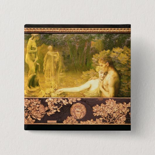 De Gouden Eeuw, 1897-1998 Vierkante Button 5,1 Cm (Voorkant)