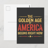 De Gouden Eeuw van Amerika begint nu Briefkaart (Voorkant / Achterkant)