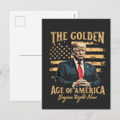 De Gouden Eeuw van Amerika begint nu Feestdagenkaart (Voorkant / Achterkant)