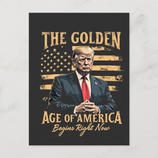 De Gouden Eeuw van Amerika begint nu Feestdagenkaart (Voorkant)