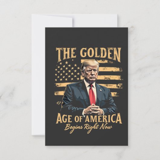 De Gouden Eeuw van Amerika Begint Nu Kaart (Voorkant)