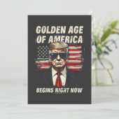De Gouden Eeuw van Amerika begint nu Trump 4e Aankondiging (Staand voorkant)