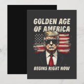 De Gouden Eeuw van Amerika begint nu Trump 4e Aankondiging (Voorkant / Achterkant)