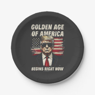 De Gouden Eeuw van Amerika begint nu Trump 4e Papieren Bordje
