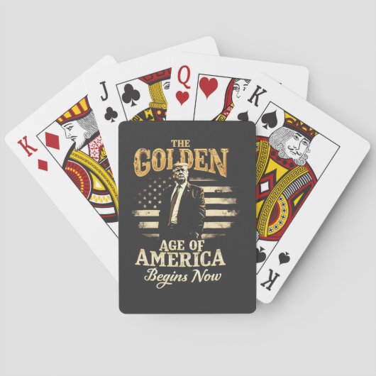 De Gouden Eeuw van Amerika begint nu Trump 4e Pokerkaarten (Achterkant)
