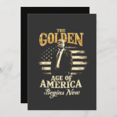 De Gouden Eeuw van Amerika begint nu Trump Kaart (Voorkant / Achterkant)