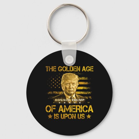 De gouden eeuw van Amerika is aangebroken Grappige Sleutelhanger (Voorkant)