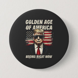 De Gouden Eeuw van Amerika is begonnen Ronde Button 7,6 Cm