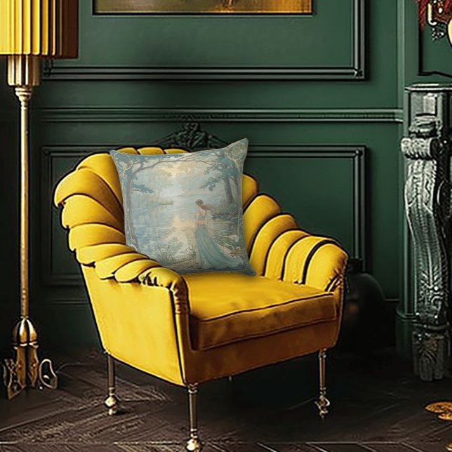 De Gouden Eeuw van Grace Art Nouveau Kussen (Creator heeft geüpload)
