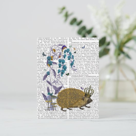 De gouden egel briefkaart (Staand voorkant)