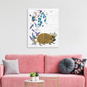 De gouden egel canvas afdruk (Insitu (Woonkamer))