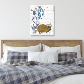 De gouden egel canvas afdruk (Insitu (Slaapkamer))