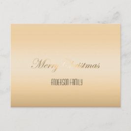 De gouden elegant van de feestdagen van het nieuwe briefkaart