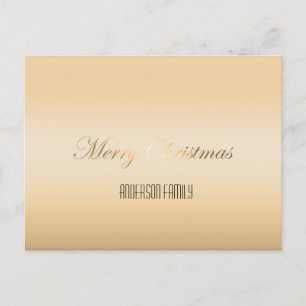 De gouden elegant van de feestdagen van het nieuwe briefkaart