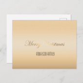 De gouden elegant van de feestdagen van het nieuwe briefkaart (Voorkant / Achterkant)